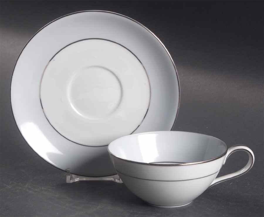 Bluedale Flat Cup & Saucer Set by Noritake-1