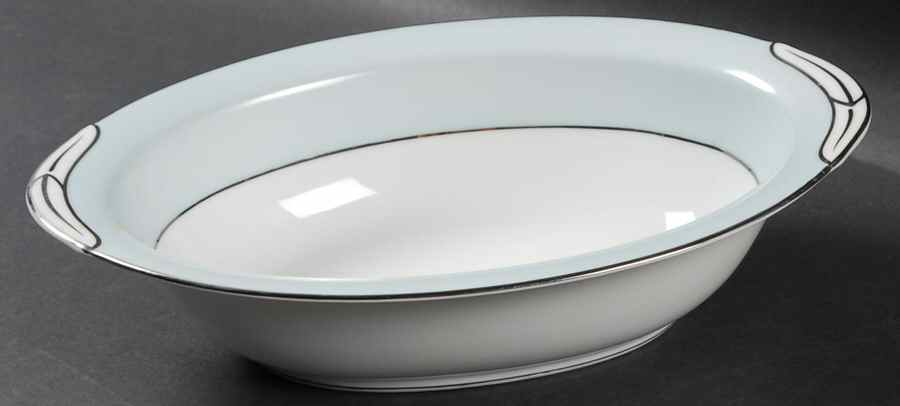 Bluedale 10" Oval Vegetable Bowl by Noritake-1