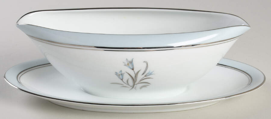 Bluebell Gravy Boat with Attached Underplate by Noritake-1