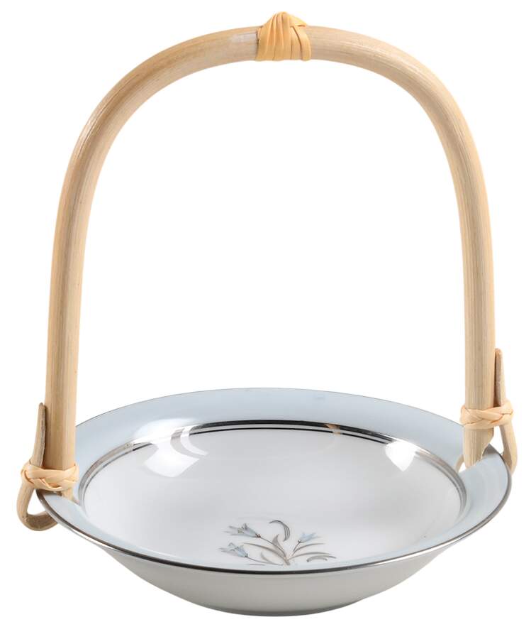 Bluebell 7''-7 1/4'' Basket W/Bamboo Handle HC by Noritake-1
