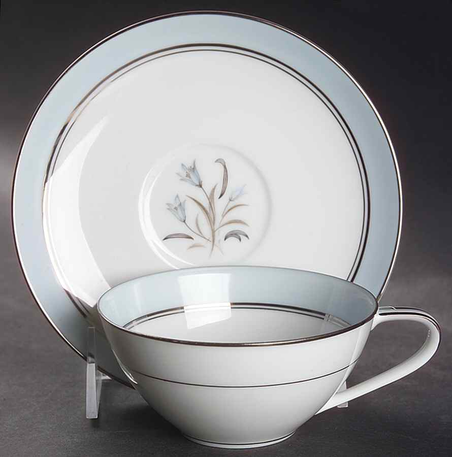 Bluebell Flat Cup & Saucer Set by Noritake-1