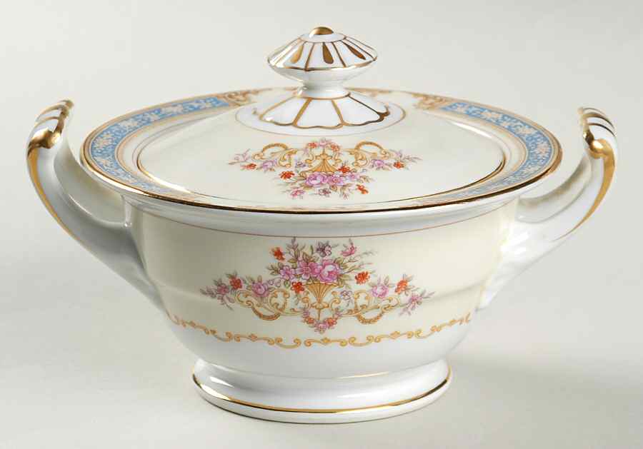 Bluelace Sugar Bowl & Lid by Noritake-1