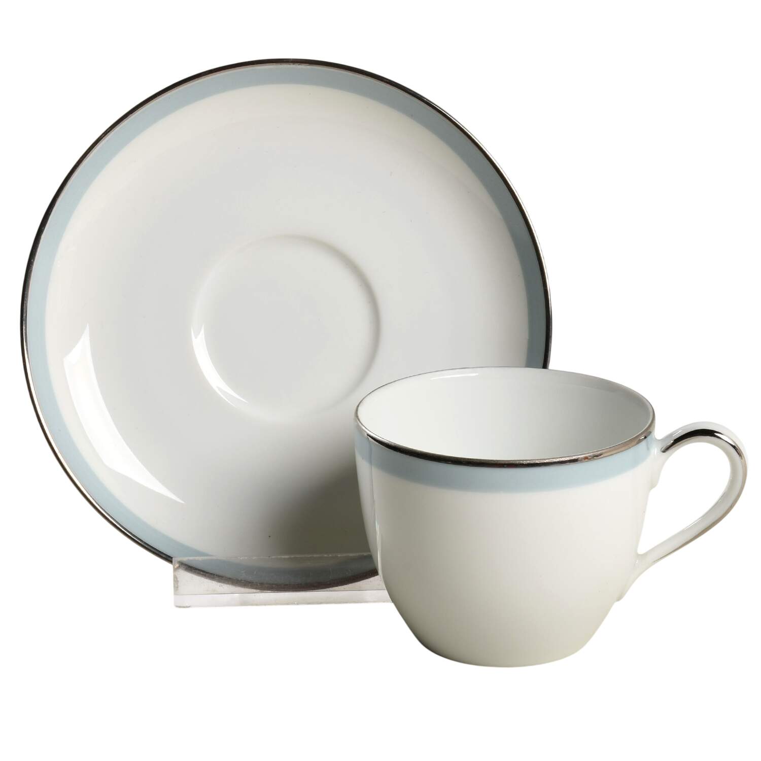 Bluetone Flat Demitasse Cup & Saucer Set by Noritake-1