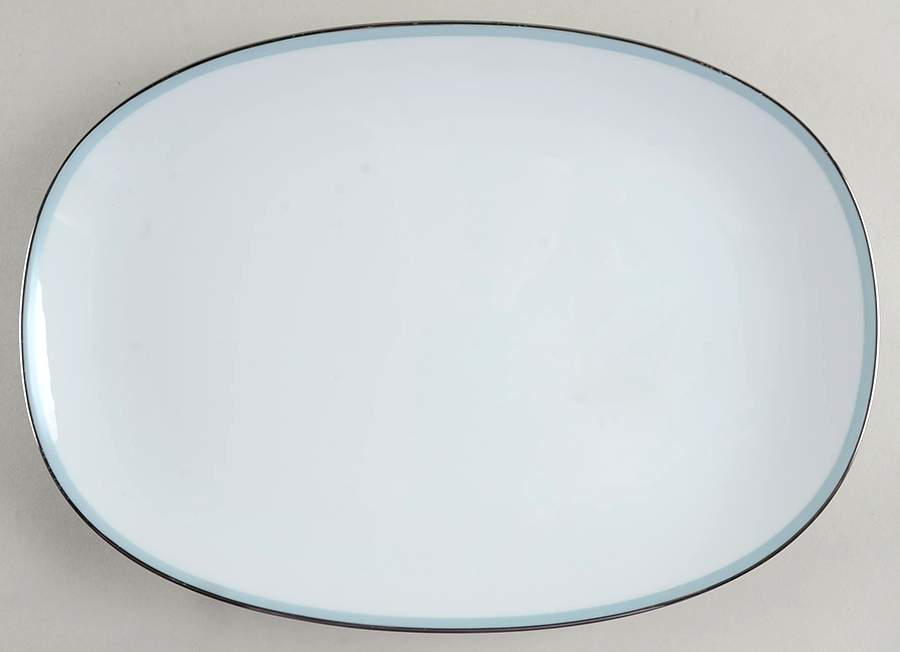 Bluetone 13" Oval Serving Platter by Noritake-1