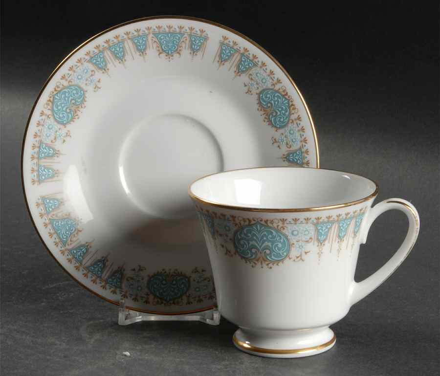 Bluetide Footed Cup & Saucer Set by Noritake-1