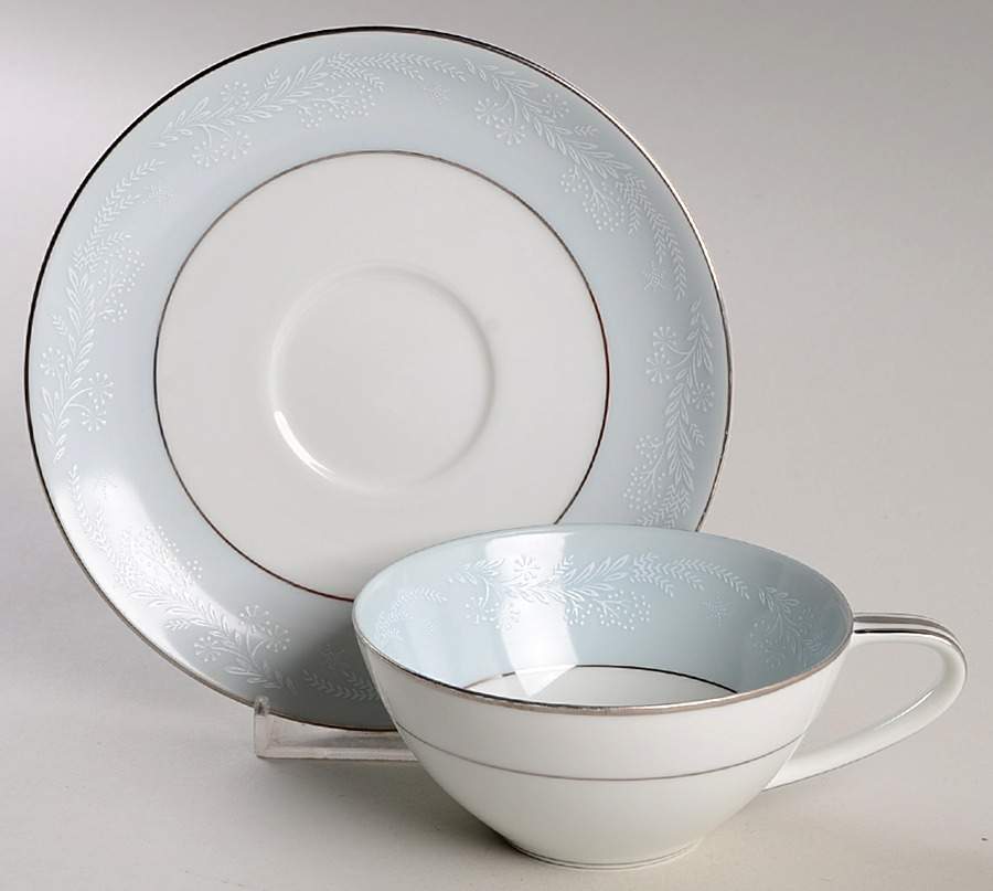 Bluetta Flat Cup & Saucer Set by Noritake-1