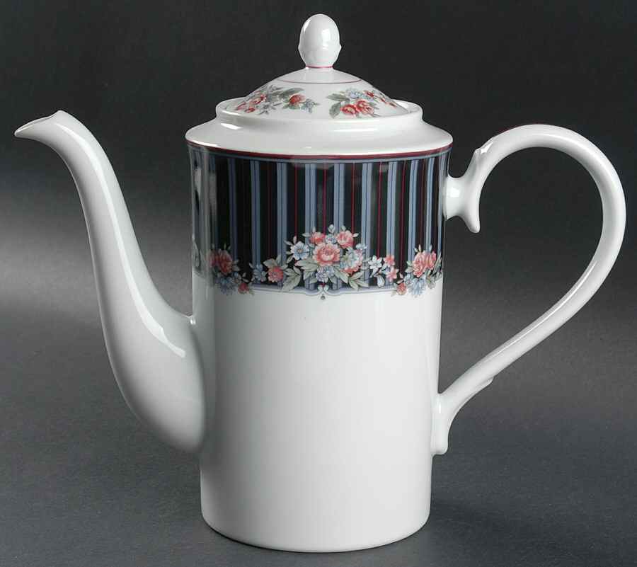 Border Bouquet Coffee Pot & Lid by Noritake-1