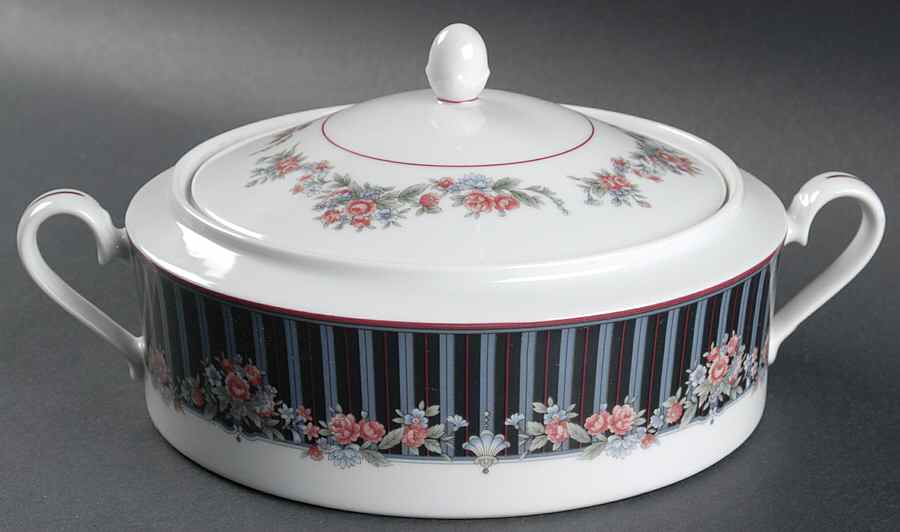 Border Bouquet Round Covered Vegetable by Noritake-1