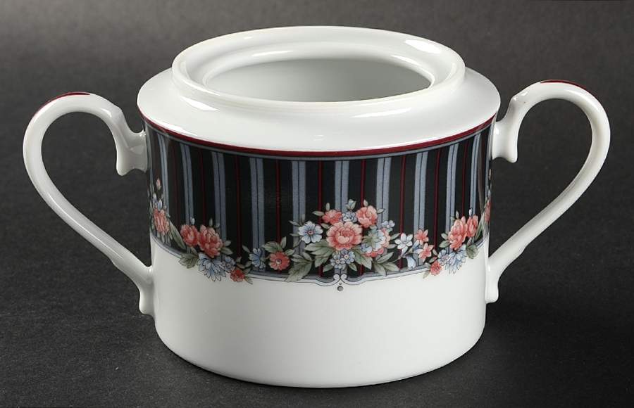 Border Bouquet Sugar Bowl No Lid by Noritake-1