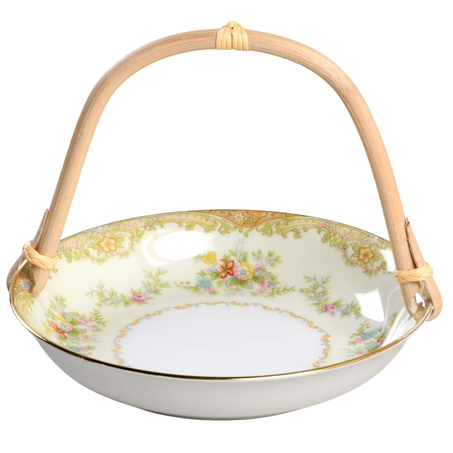 Bolero 7''-7 1/4'' Basket W/Bamboo Handle HC by Noritake-1