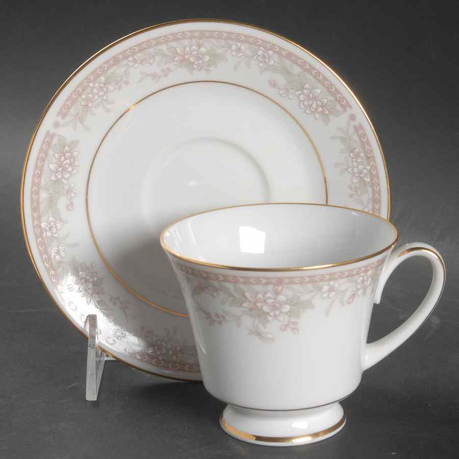 Bonaventure Footed Cup & Saucer Set by Noritake-1
