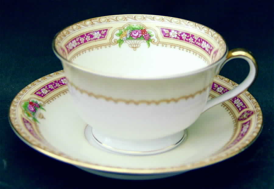 Bonnat Footed Cup & Saucer Set by Noritake-1