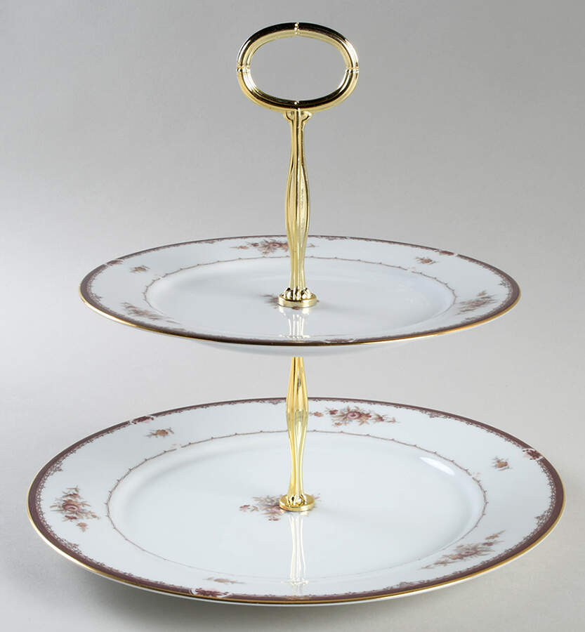 Bordeaux 6 5/8"-10"  2 Tiered Serving Tray (Dp, Sp) HC by Noritake-1