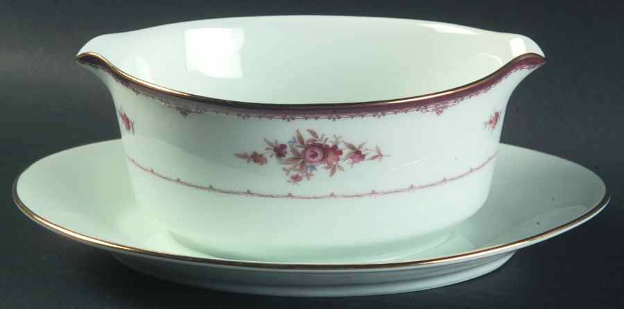 Bordeaux Gravy Boat with Attached Underplate by Noritake-1