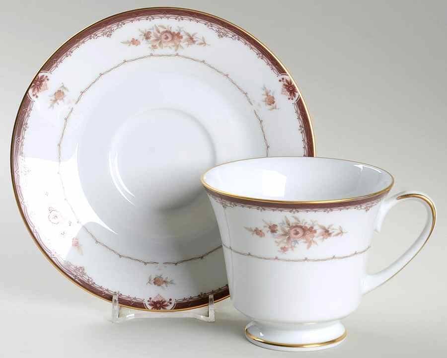 Bordeaux Footed Cup & Saucer Set by Noritake-1