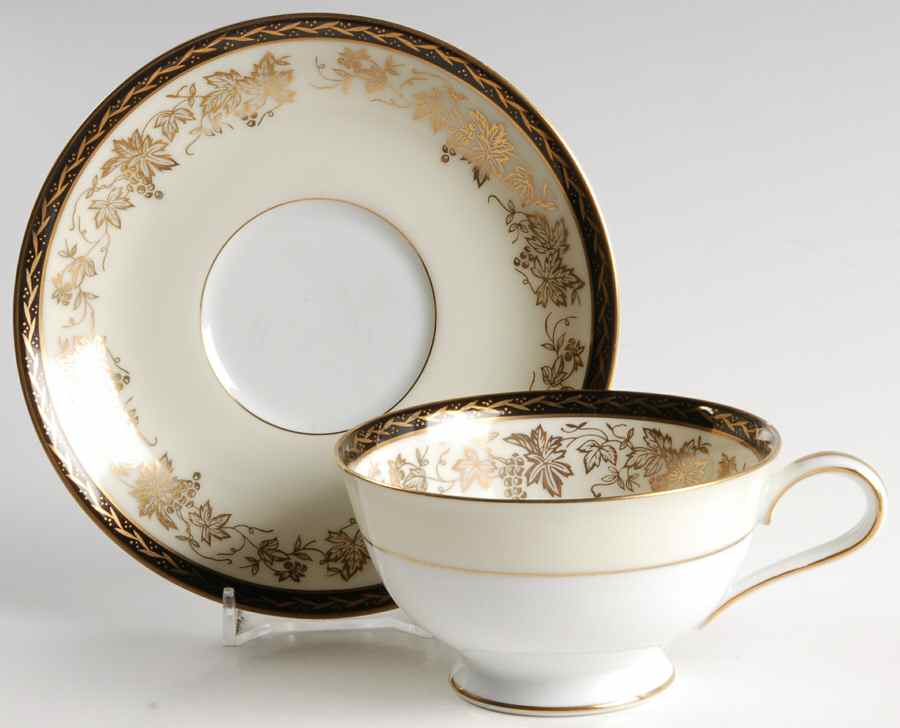 Bordeaux Footed Cup & Saucer Set by Noritake-1
