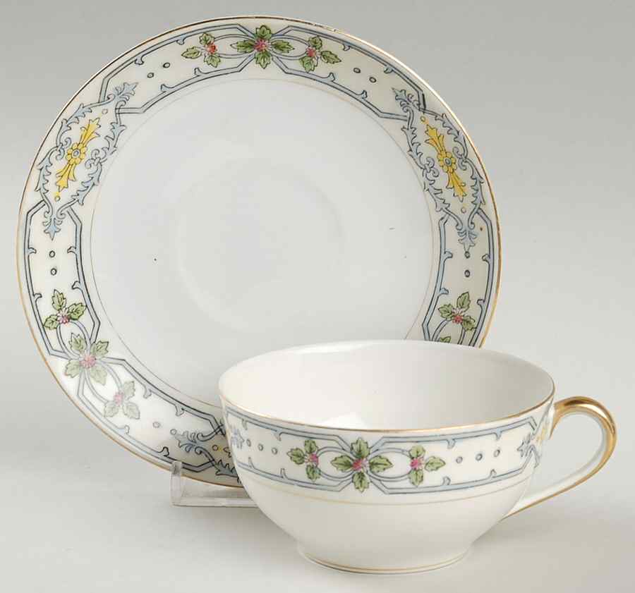 Bordeaux Flat Cup & Saucer Set by Noritake-1