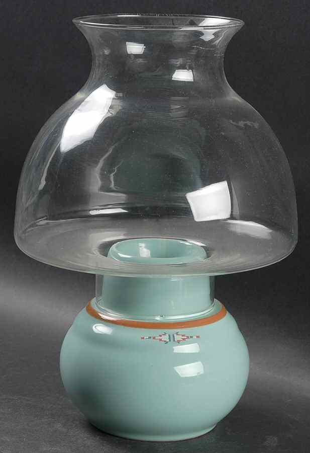Boulder Ridge Hurricane Lamp & Globe by Noritake-1