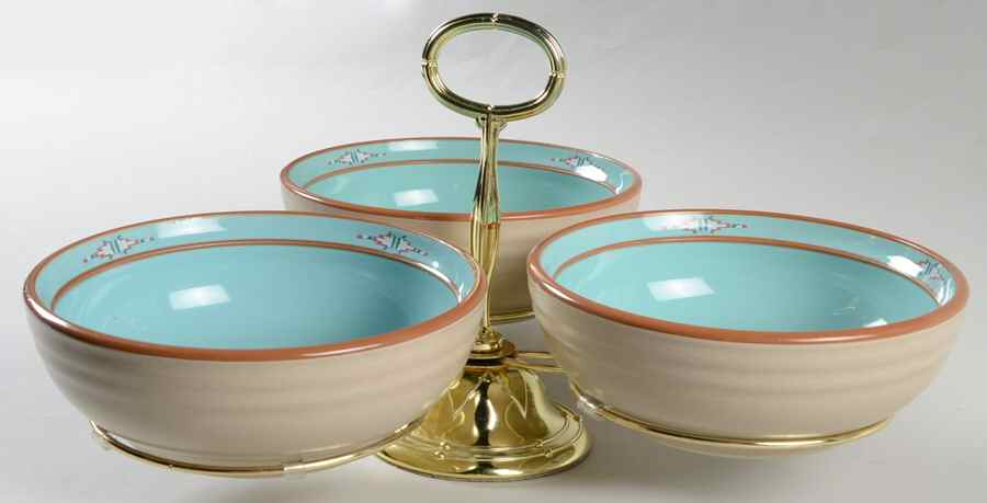 Boulder Ridge 7" x 12" 3-Part Relish & Metal Stand (CERC) HC by Noritake-1