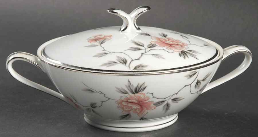 Botan Sugar Bowl & Lid by Noritake-1