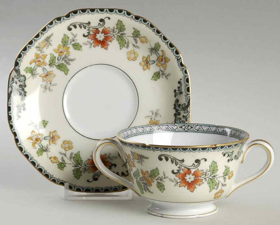 Brangane Footed Bouillon Cup & Saucer by Noritake-1