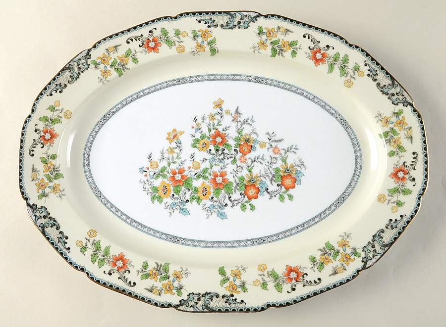 Brangane 15" Oval Serving Platter by Noritake-1
