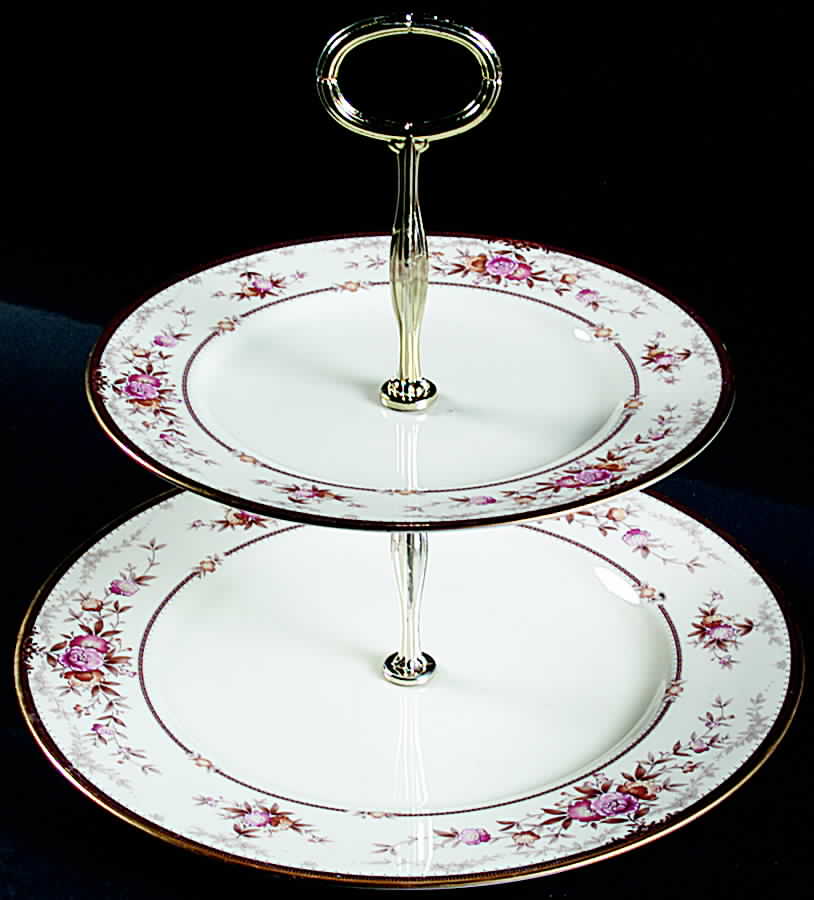 Brently 6 5/8"-10"  2 Tiered Serving Tray (Dp, Sp) HC by Noritake-1