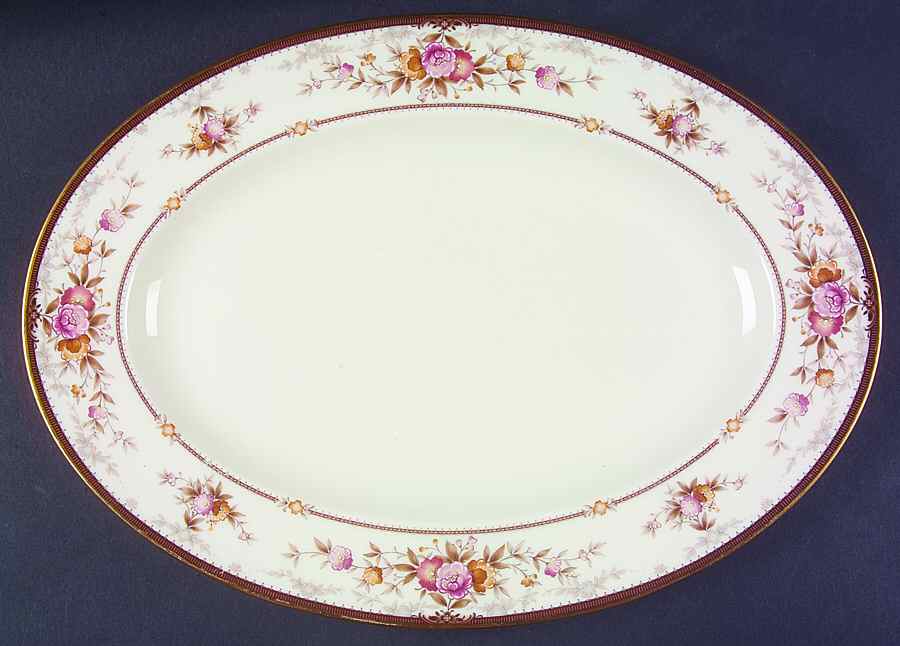 Brently 14" Oval Serving Platter by Noritake-1