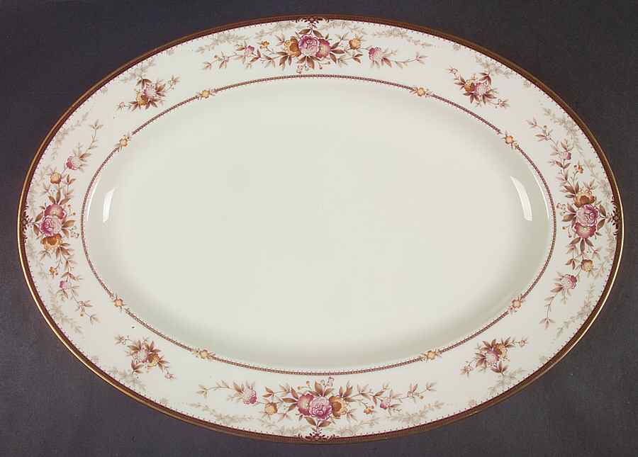 Brently 16" Oval Serving Platter by Noritake-1