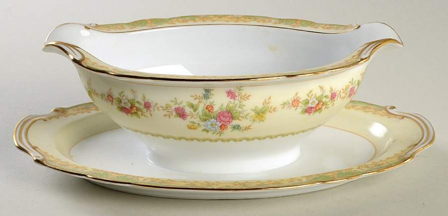 Breton Gravy Boat with Attached Underplate by Noritake-1