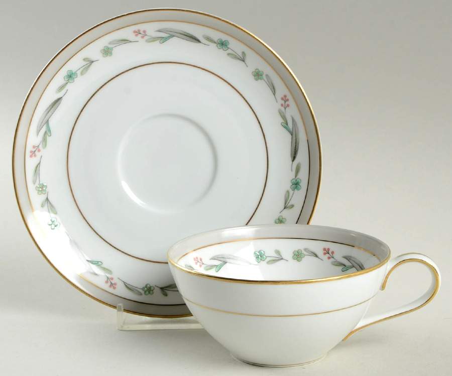 Brewster Flat Cup & Saucer Set by Noritake-1