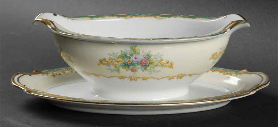 Brian Gravy Boat with Attached Underplate by Noritake-1