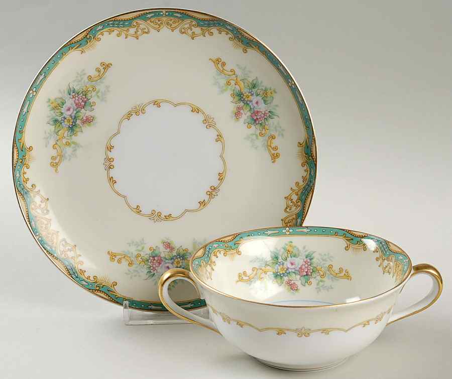Brian Flat Cream Soup Bowl & Saucer Set by Noritake-1