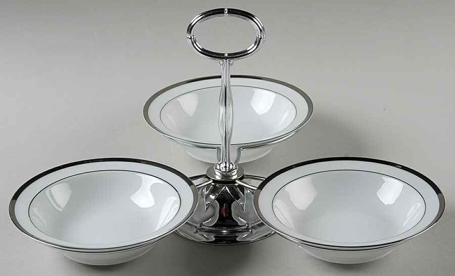 Brigette 7" x 12" 3-Part Relish & Metal Stand (FR) HC by Noritake-1
