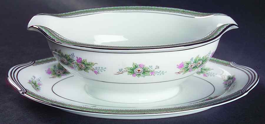 Bristol Gravy Boat with Attached Underplate by Noritake-1