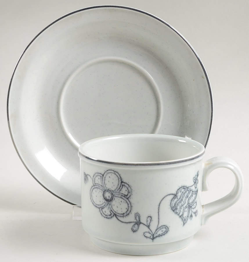 Bristol Flat Cup & Saucer Set by Noritake-1