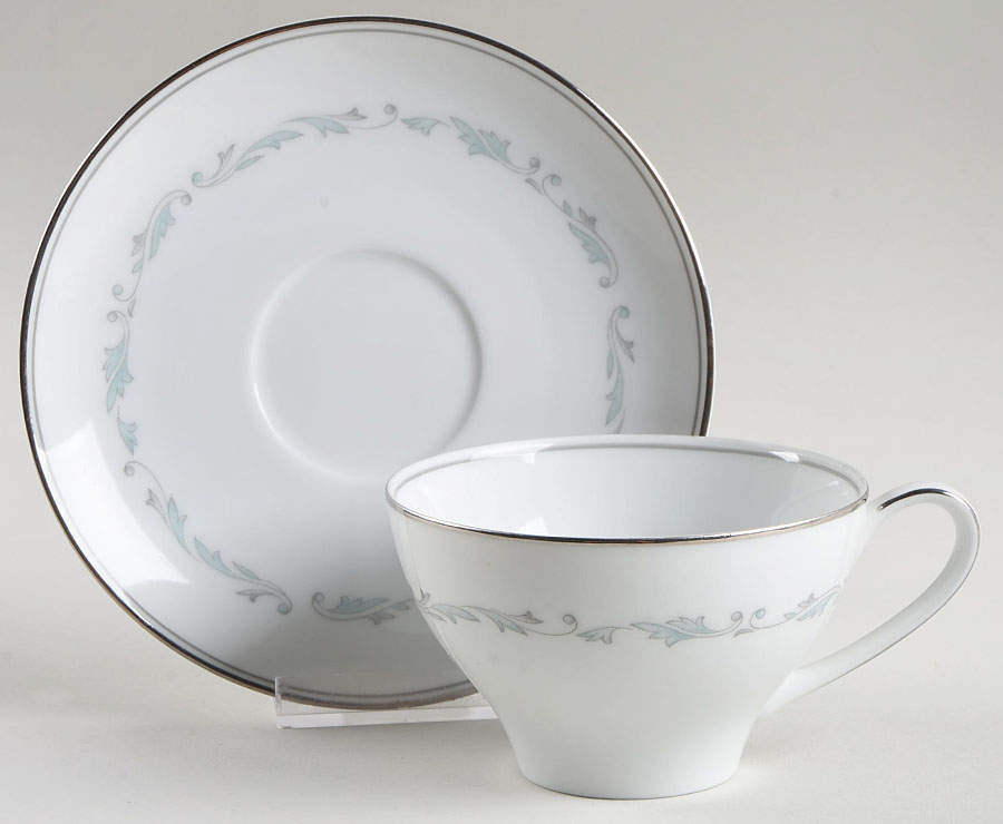 Brooklane Flat Cup & Saucer Set by Noritake-1