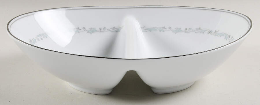 Brooklane 10" Oval Divided Vegetable Bowl by Noritake-1