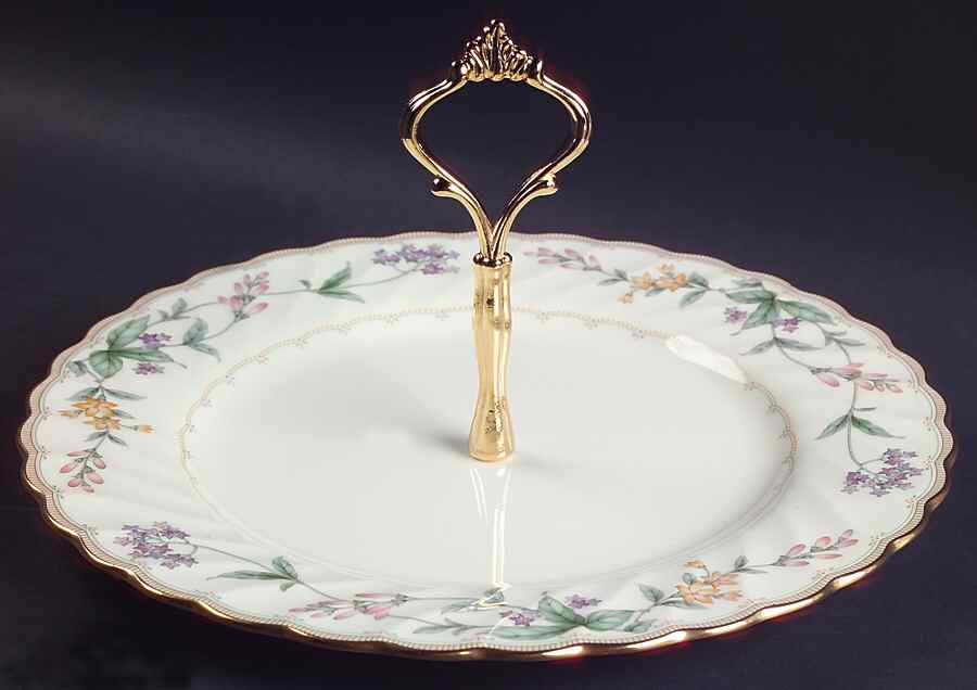 Brookhollow Round Serving Plate with Handle (DP) by Noritake-1