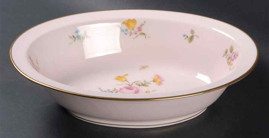 Bridal Rose 10" Oval Vegetable Bowl by Noritake-1
