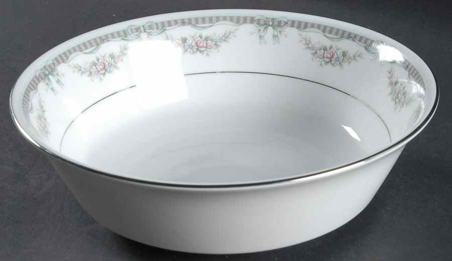 Bridal Ribbon 8" Round Vegetable Bowl by Noritake-1