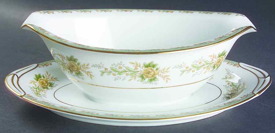 Brunswick Gravy Boat with Attached Underplate by Noritake-1