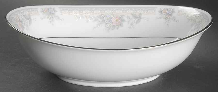 Bridal Waltz 9" Oval Vegetable Bowl by Noritake-1