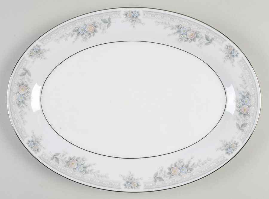 Bridal Waltz 14" Oval Serving Platter by Noritake-1