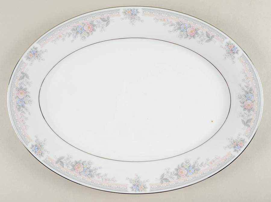 Bridal Waltz 16" Oval Serving Platter by Noritake-1