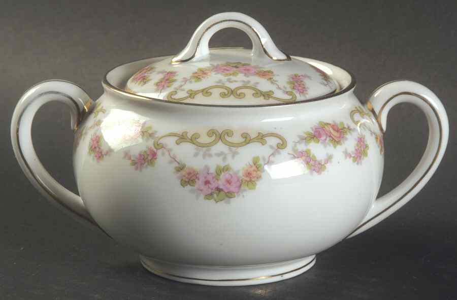 Bridal Wreath Mini Sugar Bowl & Lid by Noritake-1
