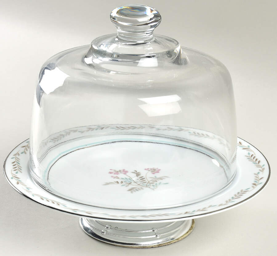Bryce 6 1/2"-7 1/2" Footed Cheese Plate w/ Glass Dome HC by Noritake-1