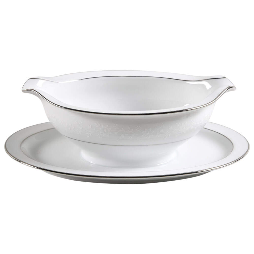 Buckingham Gravy Boat with Attached Underplate by Noritake-1