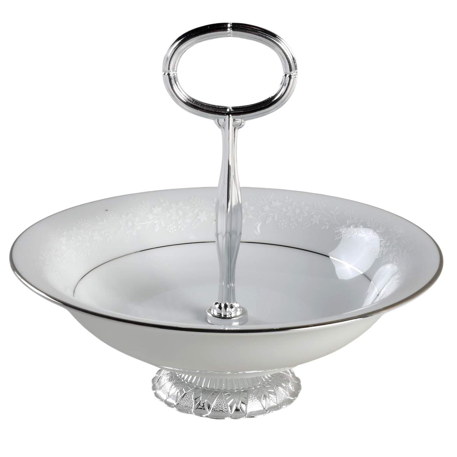 Buckingham 6"-7" Handled Footed Nut Dish HC by Noritake-1