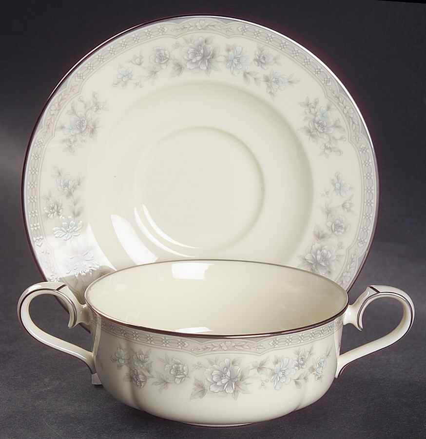 Buena Vista Flat Cream Soup Bowl & Cup Saucer Set by Noritake-1